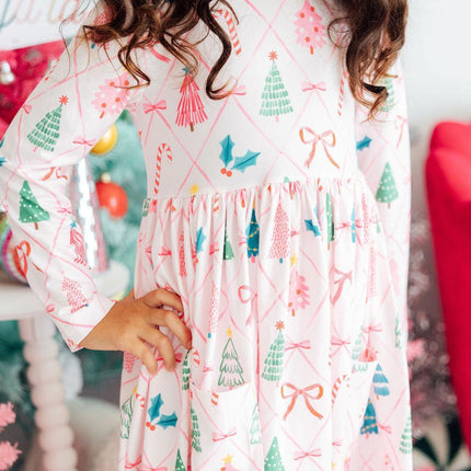 Very Merry L/S Pocket Twirl Dress