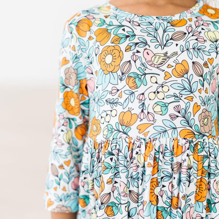 Vintage Vibes 3/4 Pocket Twirl Dress