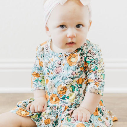 Vintage Vibes 3/4 Sleeve Twirl Bodysuit