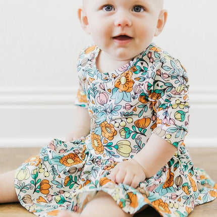 Vintage Vibes 3/4 Sleeve Twirl Bodysuit