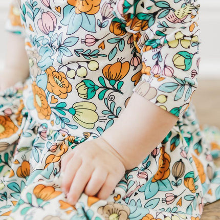 Vintage Vibes 3/4 Sleeve Twirl Bodysuit