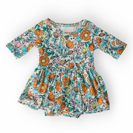 Vintage Vibes 3/4 Sleeve Twirl Bodysuit