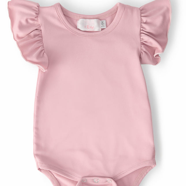 Vintage Pink S/S Flutter Bodysuit - Dashing Nova