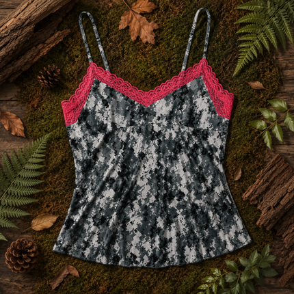 Women's Camo Lace Camisole - Envision Black Hunting Lingerie - Wilderness Dreams