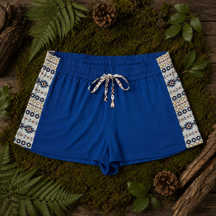 Women's Camo Sleep Shorts - Aztec Hunting Loungewear - Wilderness Dreams