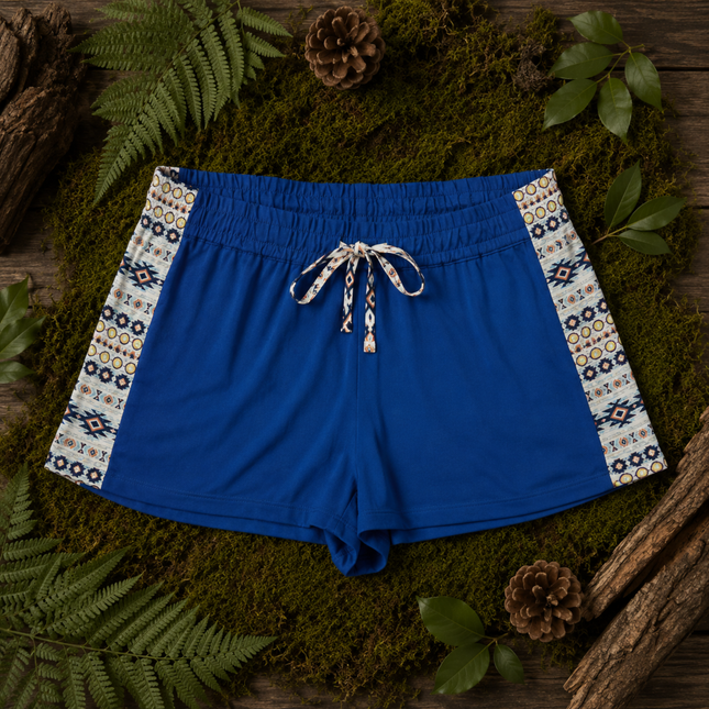 Women's Camo Sleep Shorts - Aztec Hunting Loungewear - Wilderness Dreams