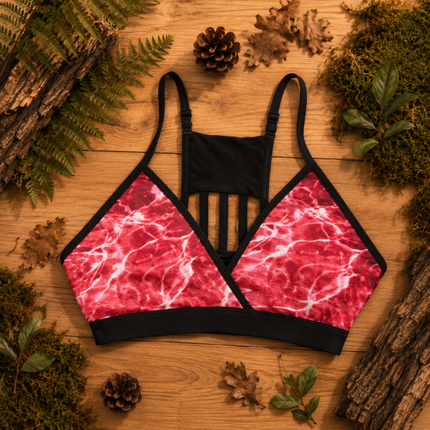 Women's Camo Sporty Bikini Top - Anemone Marlin Hunting Swimwear - Wilderness Dreams