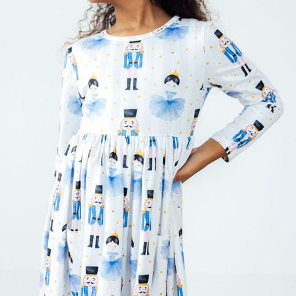 Waltz of the Snowflakes L/S Pocket Twirl Dress