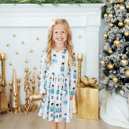 Waltz of the Snowflakes L/S Pocket Twirl Dress