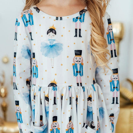 Waltz of the Snowflakes L/S Pocket Twirl Dress