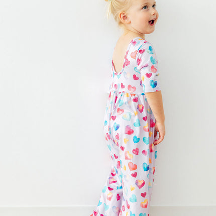Watercolor Kisses Wide Leg Jumpsuit