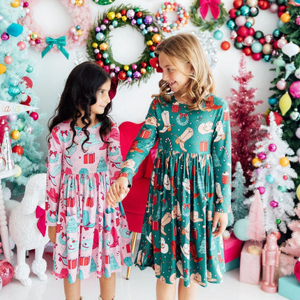 Western Wonderland L/S Pocket Twirl Dress