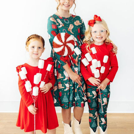Western Wonderland L/S Pocket Twirl Dress