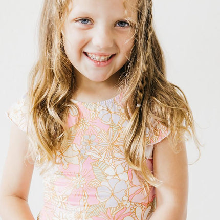 What's Up Buttercup S/S Flutter Sleeve Leotard