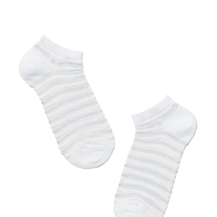Conte Active #17S-71SP(123) - 1 pair Cropped Cotton Women's Socks with Lurex
