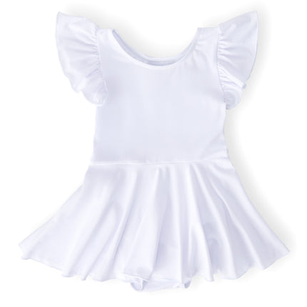 White S/S Twirl Leotard
