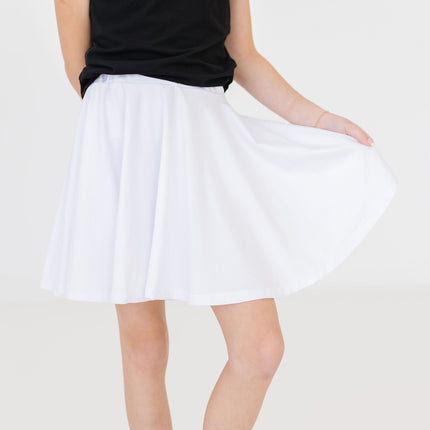 White Twirl Skort