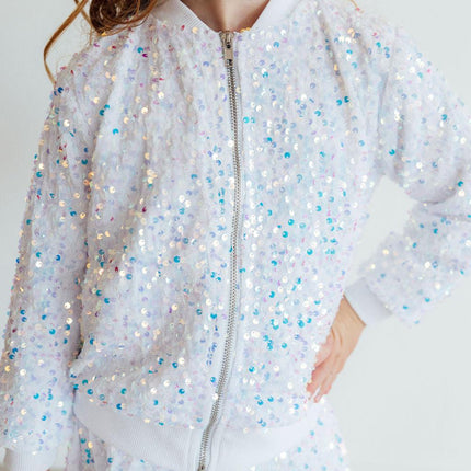 White Velvet Sequin Jacket