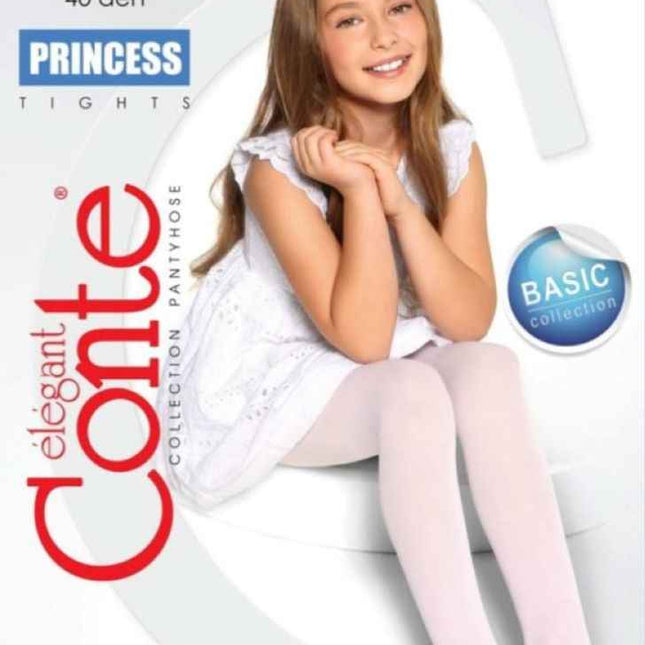Conte Princess 40 Den - Fantasy Elegant Semi-Opaque Tights For Girls - 4yr. 6yr. 8yr. 10yr. 12yr.  (18С-229СП)