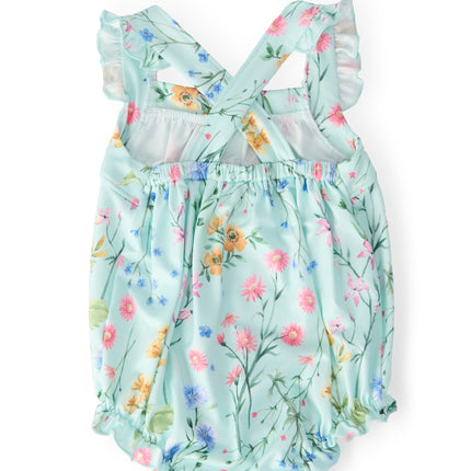 Wild Woods Ruffle Cross Back Romper