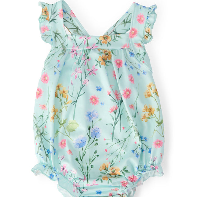 Wild Woods Ruffle Cross Back Romper - Dashing Nova