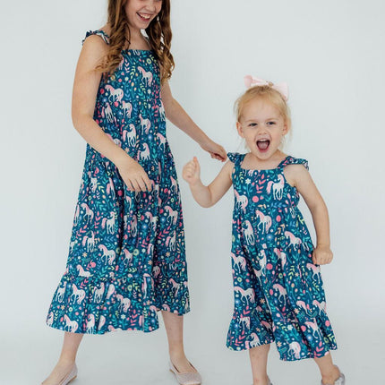 Wish Upon a Unicorn Ruffle Maxi Dress
