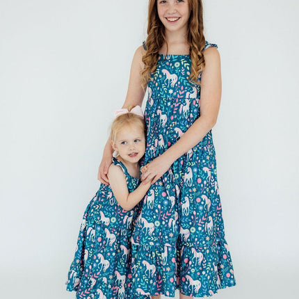Wish Upon a Unicorn Ruffle Maxi Dress