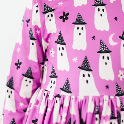 Witches Boo 3/4 Sleeve Pocket Twirl Dress