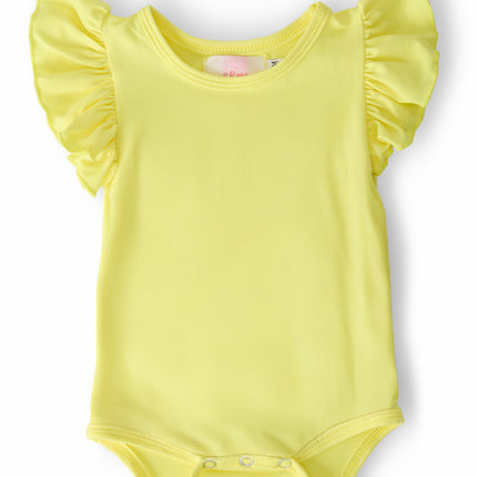 Yellow S/S Flutter Bodysuit