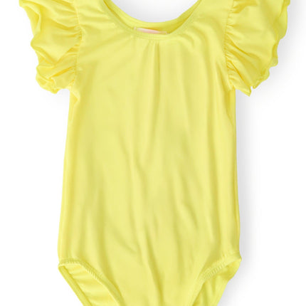 Yellow S/S Flutter Sleeve Leotard