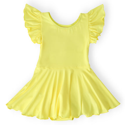 Yellow S/S Twirl Leotard