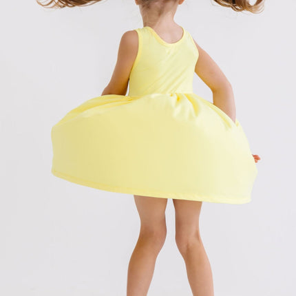 Yellow Tank Pocket Twirl Dress