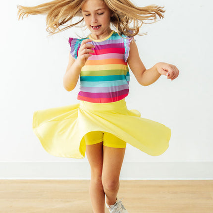 Yellow Twirl Skort