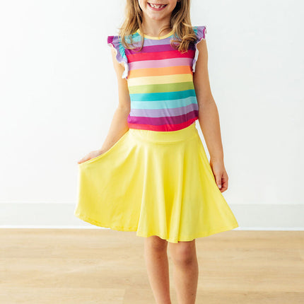 Yellow Twirl Skort