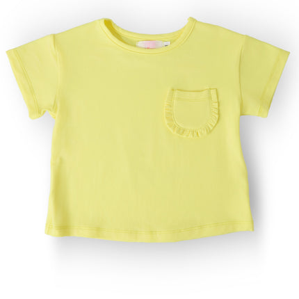Yellow Ruffle Pocket Tee