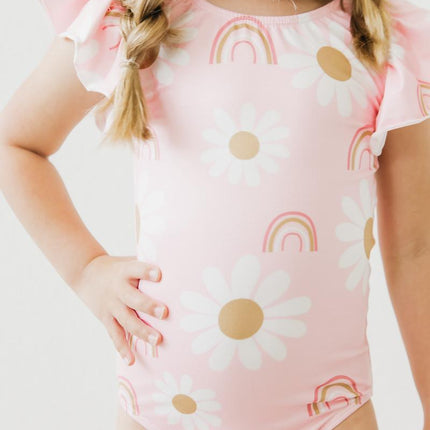 You are My Sunshine S/S Flutter Sleeve Leotard