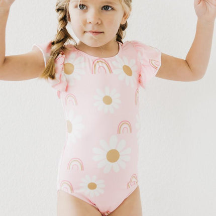 You are My Sunshine S/S Flutter Sleeve Leotard