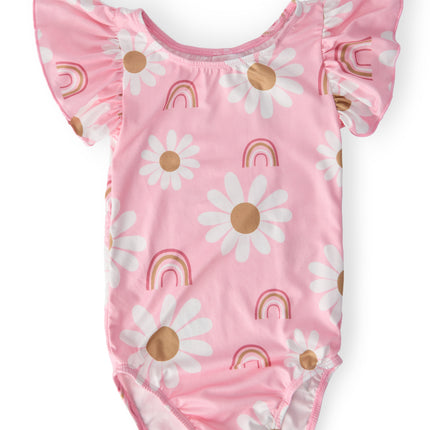 You are My Sunshine S/S Flutter Sleeve Leotard