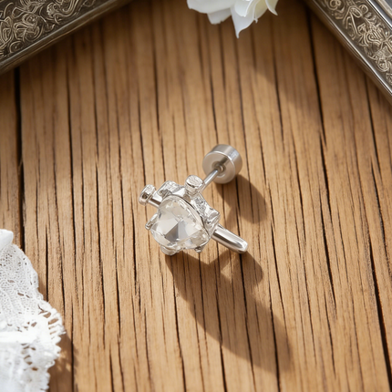 Light Luxury Copper Zircon Cross Earrings