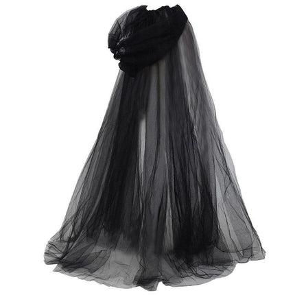 Halloween Ghost Hooded Cloak Death Witch Mesh Cloak Ball Performance Costume