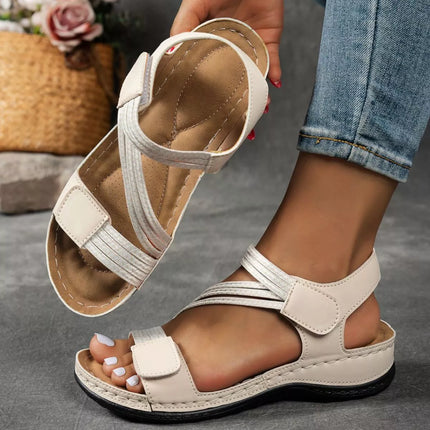 Open Toe Wedge Ankle Strap Sandals