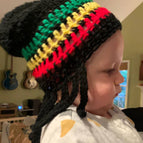 Short Woven Hat Black Hat Top / 45to50cm