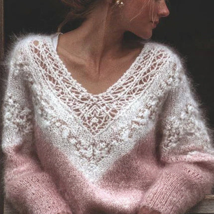 Hot-selling 3D Digital-print V-neck Womens Sweater For Halloween