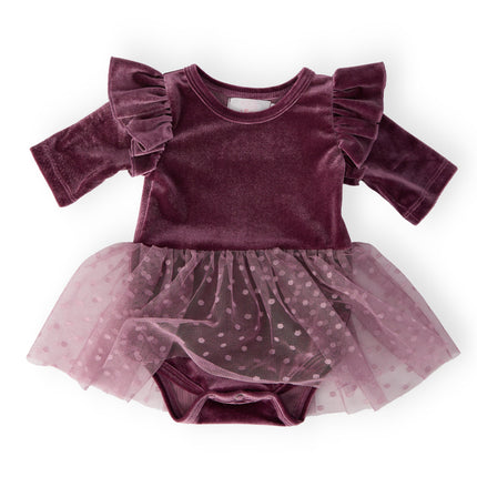 Amethyst Velvet Tutu Bodysuit - Dashing Nova