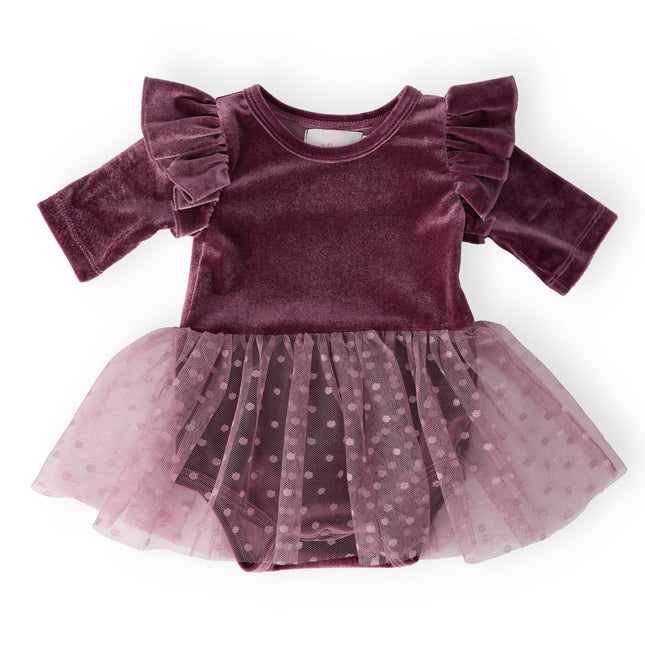 Amethyst Velvet Tutu Bodysuit - Dashing Nova
