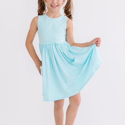 Aqua Tank Pocket Twirl Dress - Dashing Nova