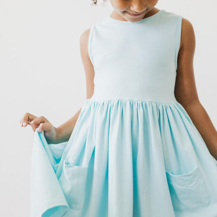 Aqua Tank Pocket Twirl Dress - Dashing Nova