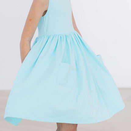 Aqua Tank Pocket Twirl Dress - Dashing Nova