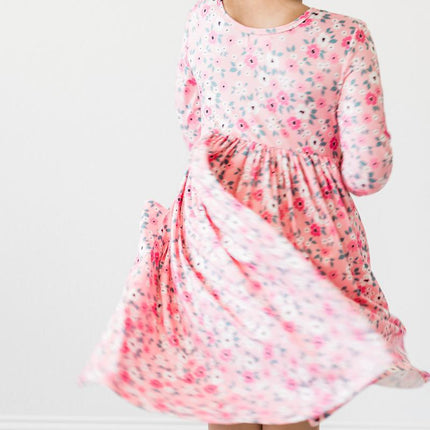 Azalea 3/4 Sleeve Pocket Twirl Dress - Dashing Nova