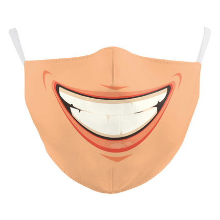 Digital Printing Halloween Funny Face Skull Double-layer Mask